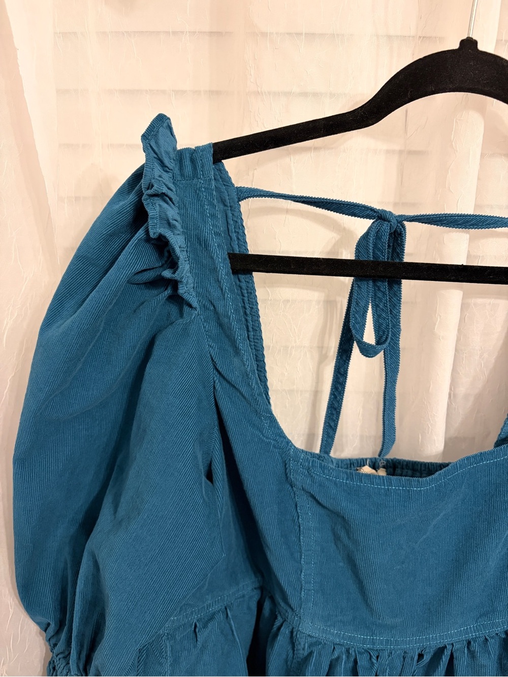 Anthropologie Pilcro Square-Neck Corduroy Babydoll Mini Dress - Picture 6 of 8
